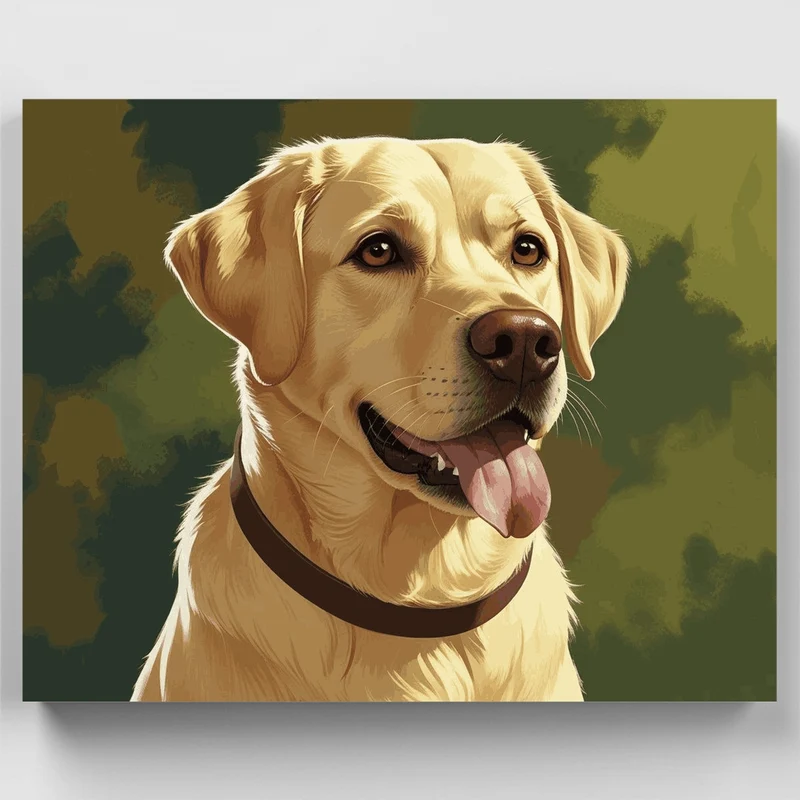 Yellow Labrador Retriever Portrait - Paint by Numbers Kit