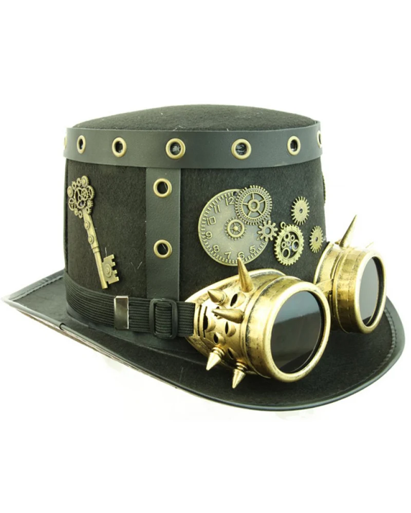 Steampunk Hut mit Fliegerbrille