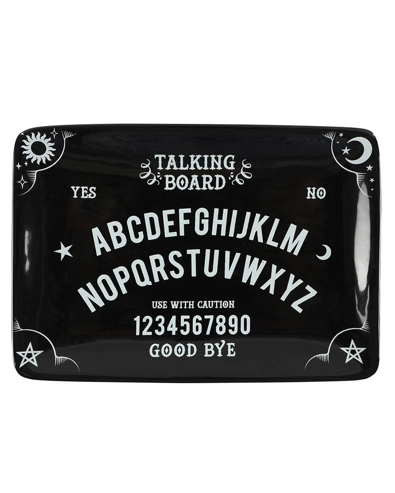 Schwarze Ouija Brett Keramik Schmuckschale