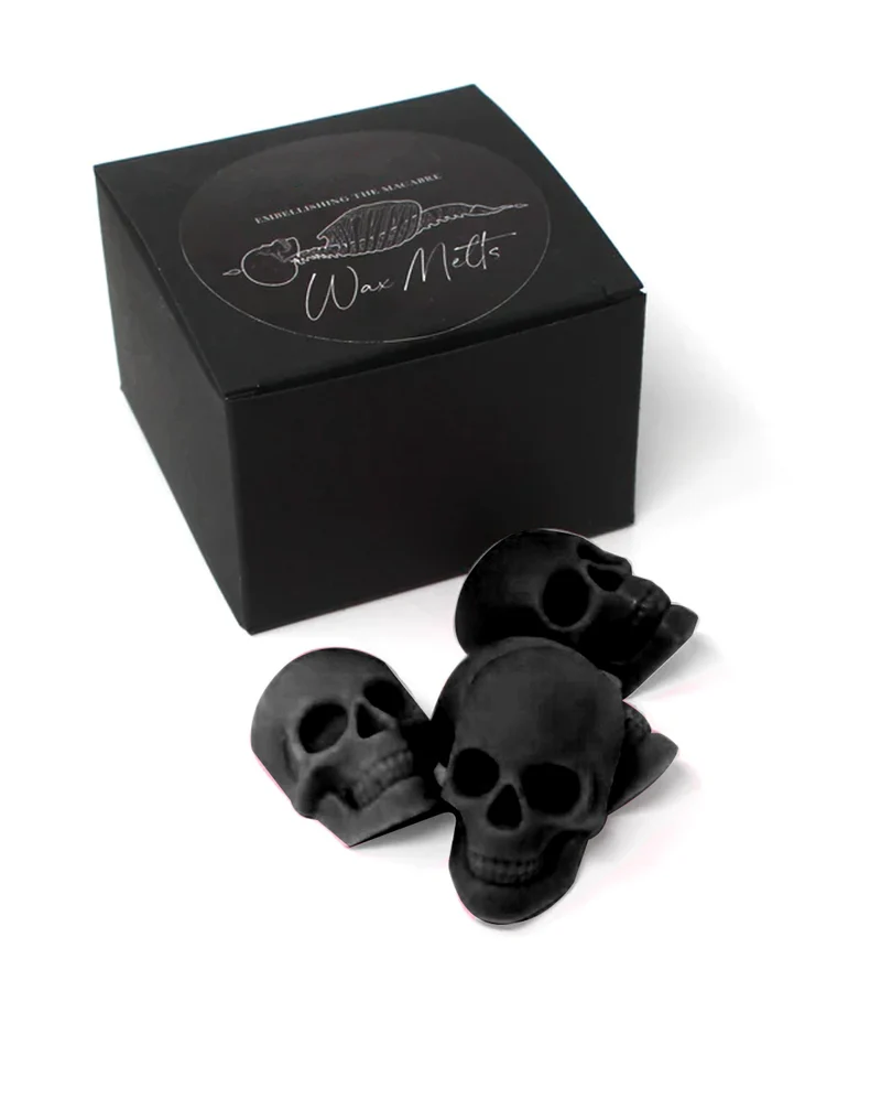 Schwarzes Totenkopf Duftwachs zum Schmelzen 4 St.