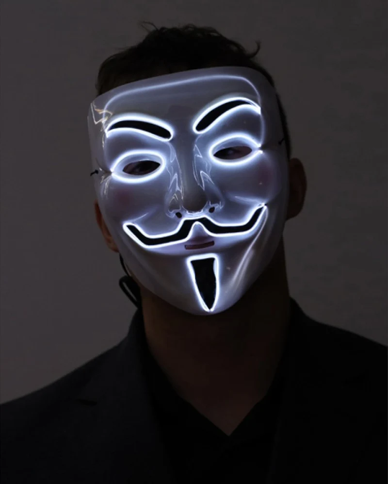 Beleuchtete Vendetta LED Maske