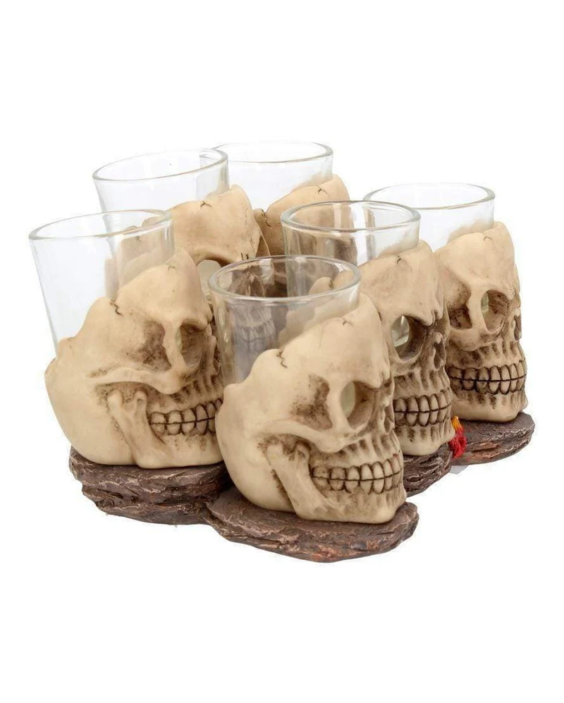 Totenkopf Schnapsglas Set 6 St.