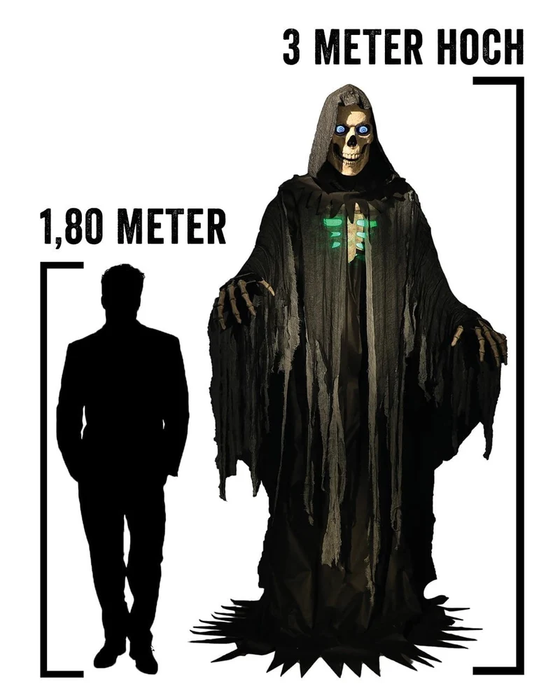 Gigantischer Skelett Reaper Halloween Animatronic