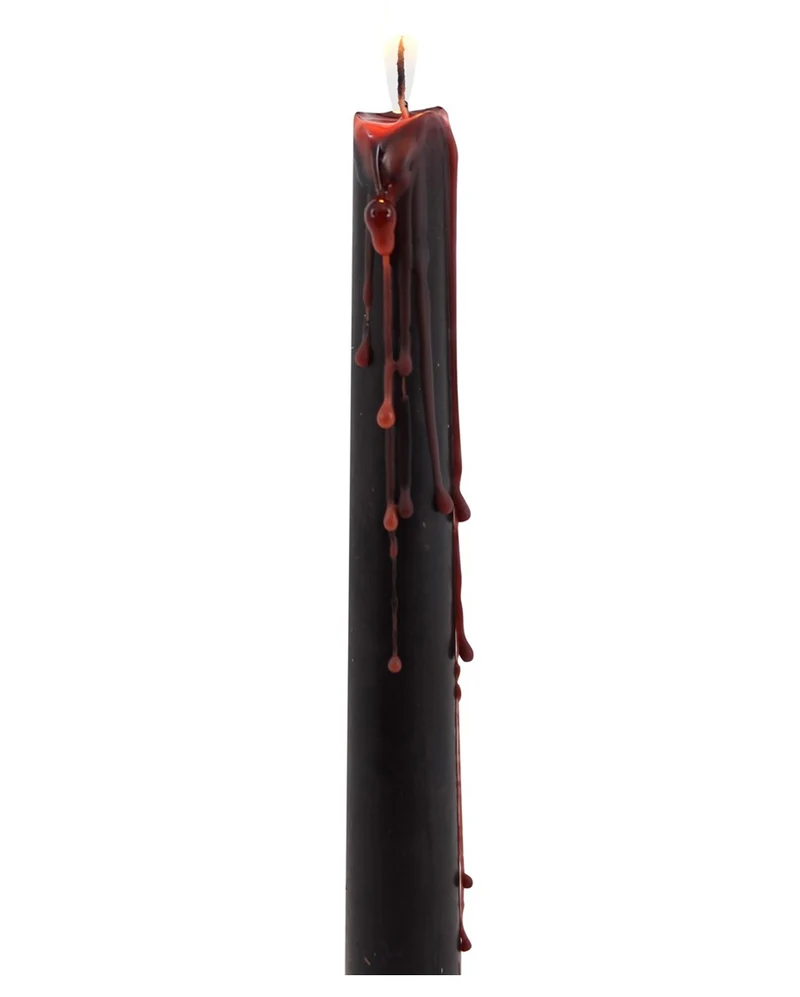 Blutende Schwarze Vampir Spitzkerzen 4 St.