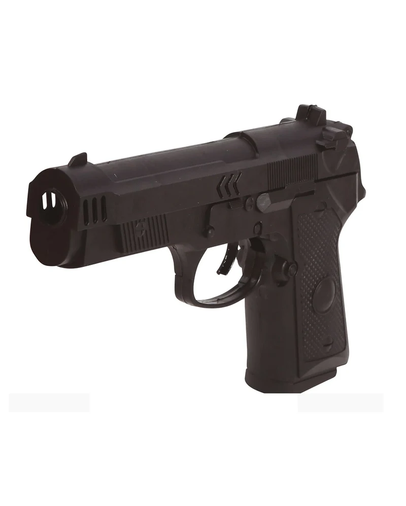 Schwarze Spielzeugpistole als Attrappe 24cm