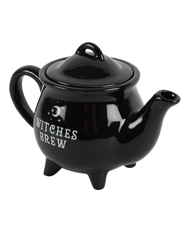 Schwarze Hexenkessel Teekanne
