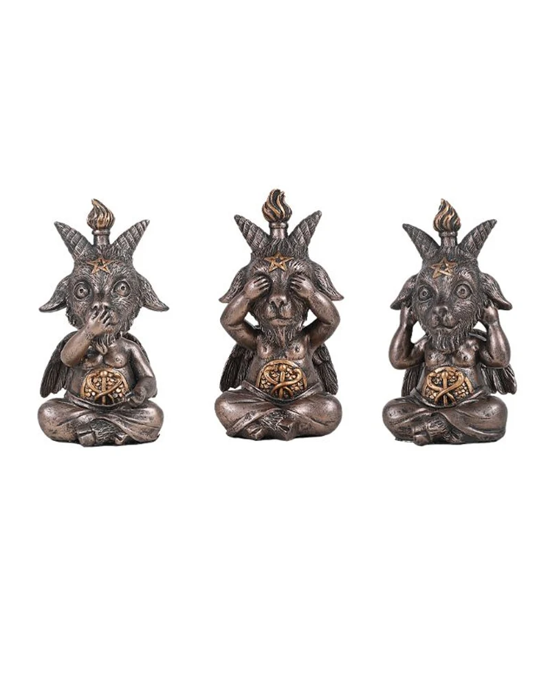 Baphomet Figuren - See, Speak, Hear No Evil