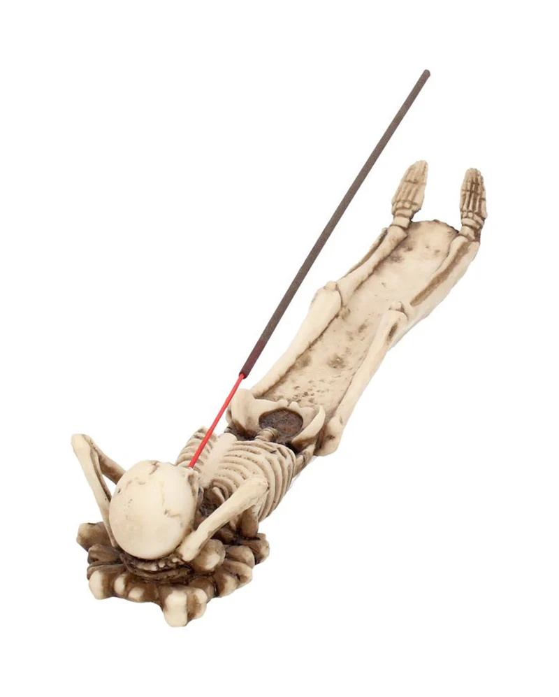 Skelett "Take It Easy" Räucherstäbchenhalter 27cm