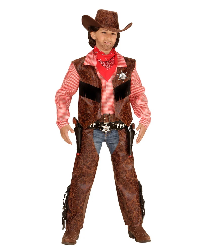 3-tlg Cowboy Kinderkostüm