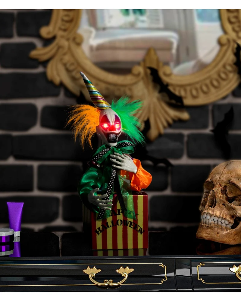 Hüpfender Clown in Candy Box