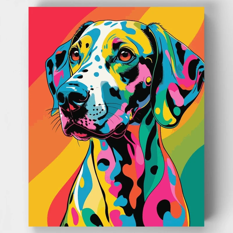 Vibrant Pop Art Dalmatian - Paint by Numbers Kit