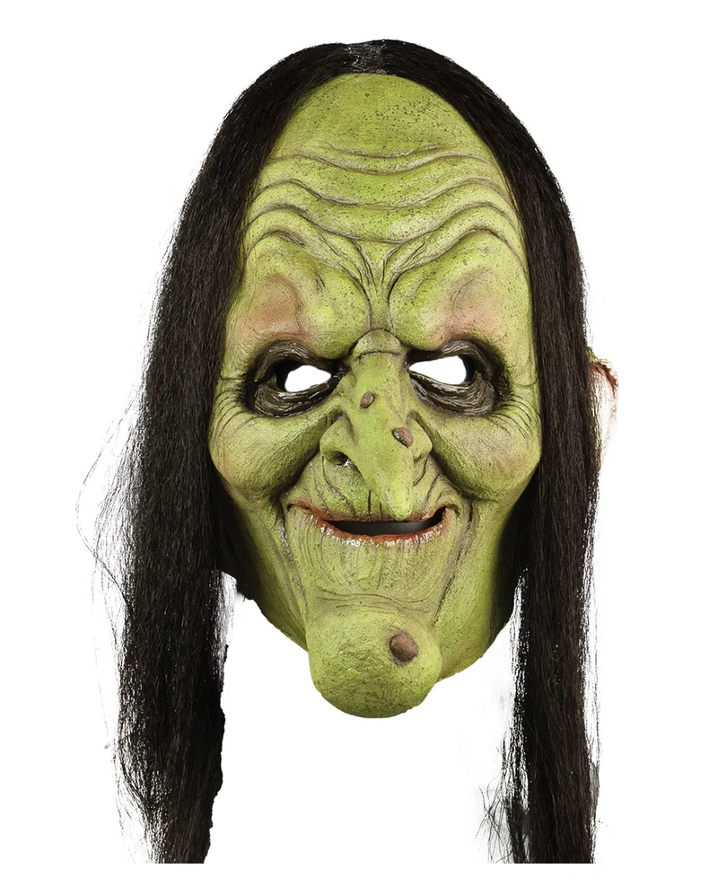 Hexe Halloween Latex Halbmaske