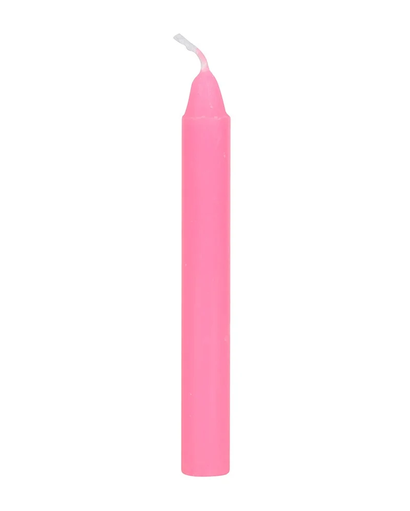 Pinke "Freundschaft" Hexenkerzen 12 St.