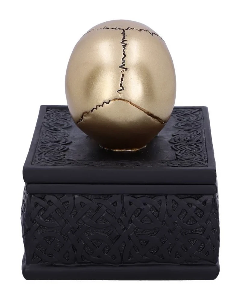Keltische Box mit Goldenem Totenschädel
