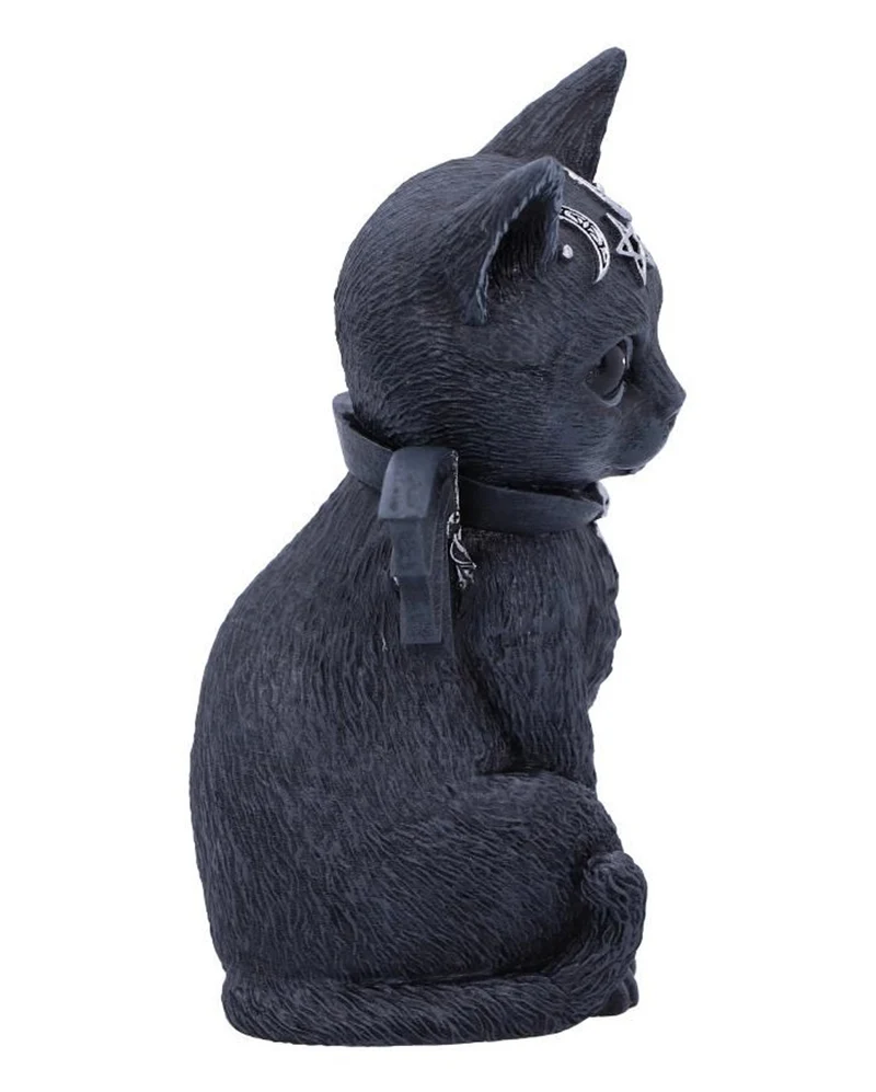 Okkulte Katzenfigur mit Fledermaus Flügel