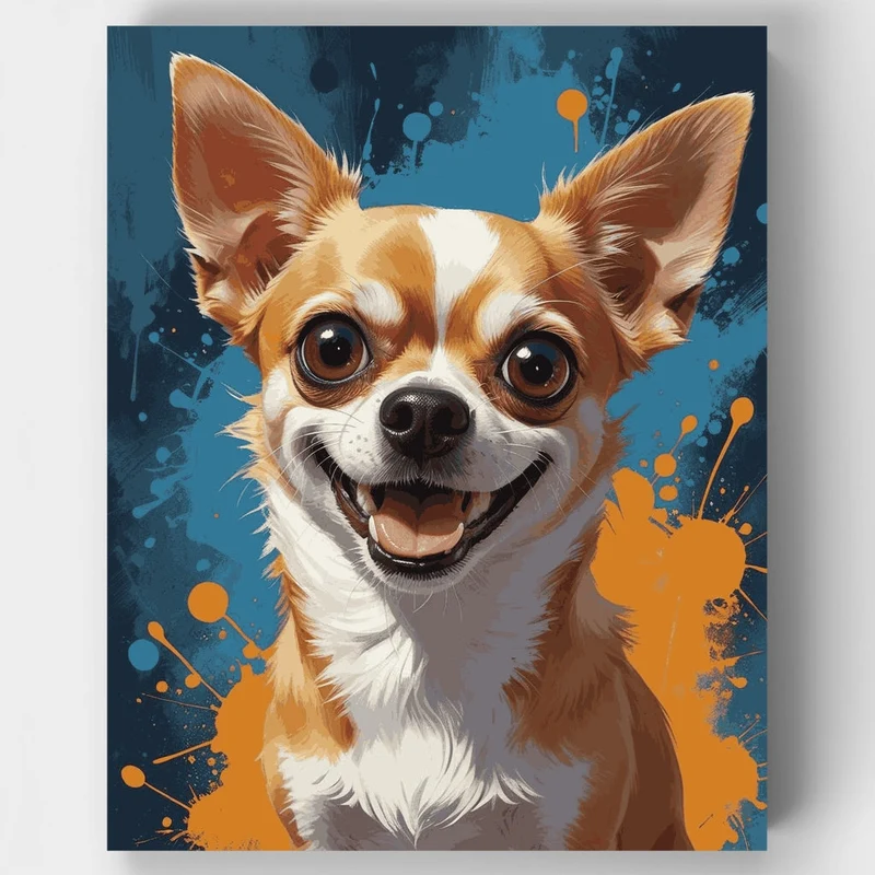 Happy Chihuahua - Paint by Numbers Kit