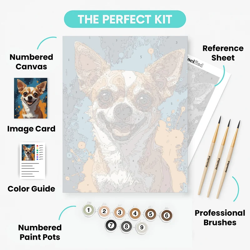 Happy Chihuahua - Paint by Numbers Kit