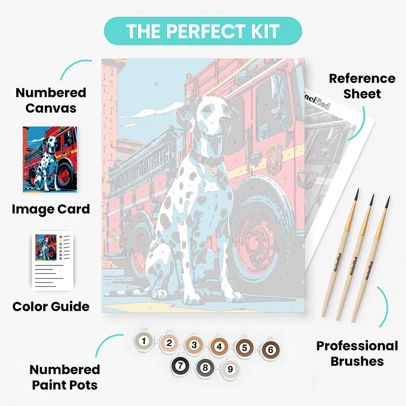Dalmatian Firehouse Hero - Paint by Numbers Kit