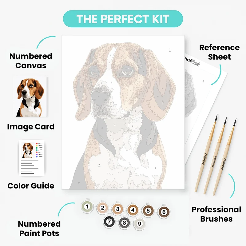 Soulful Beagle Companion - Paint by Numbers Kit