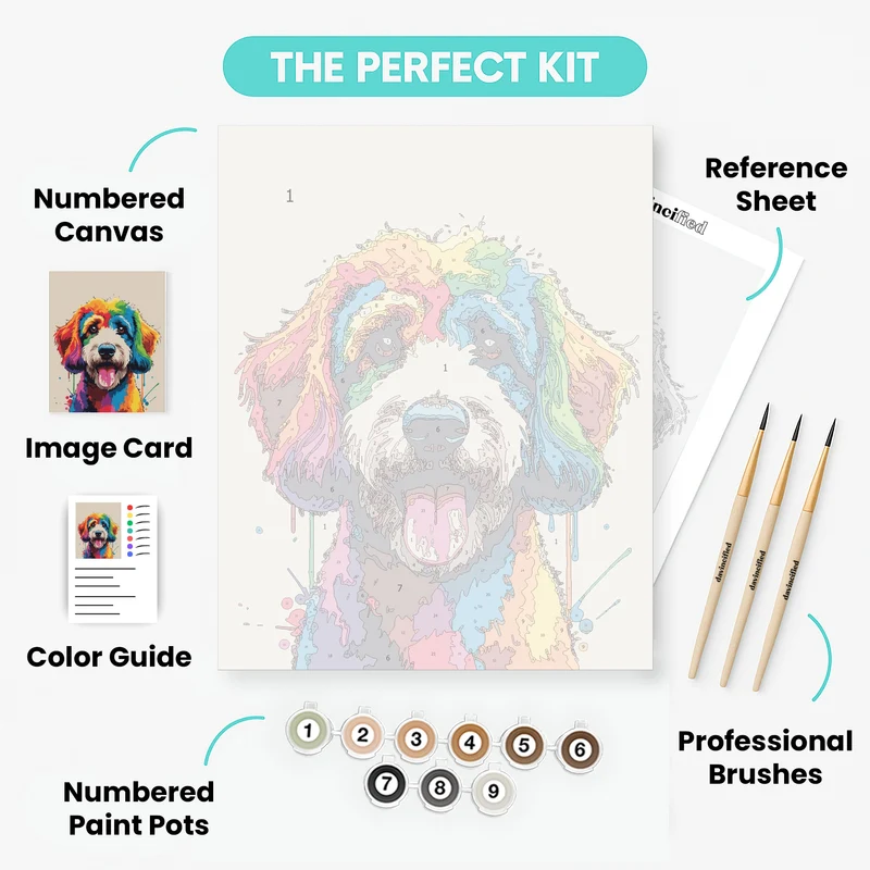 Rainbow Doodle - Paint by Numbers Kit