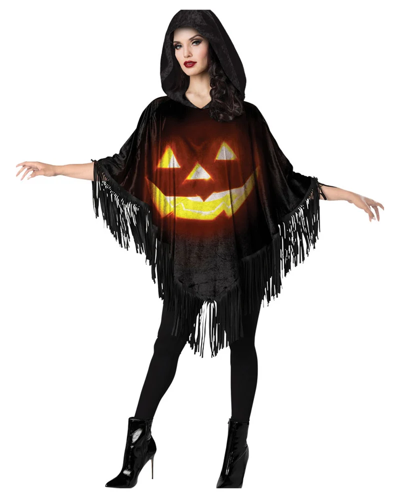 Jack O'Lantern Halloween Poncho