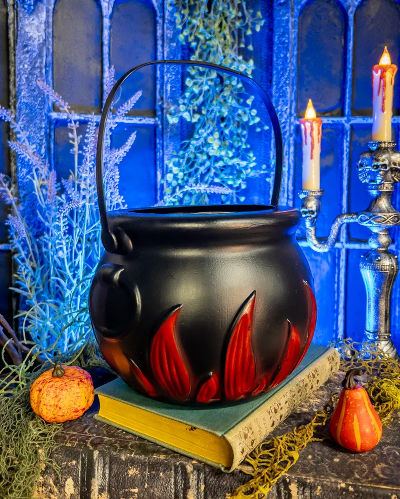 Hexenkessel mit Flammen Motiv 18 cm