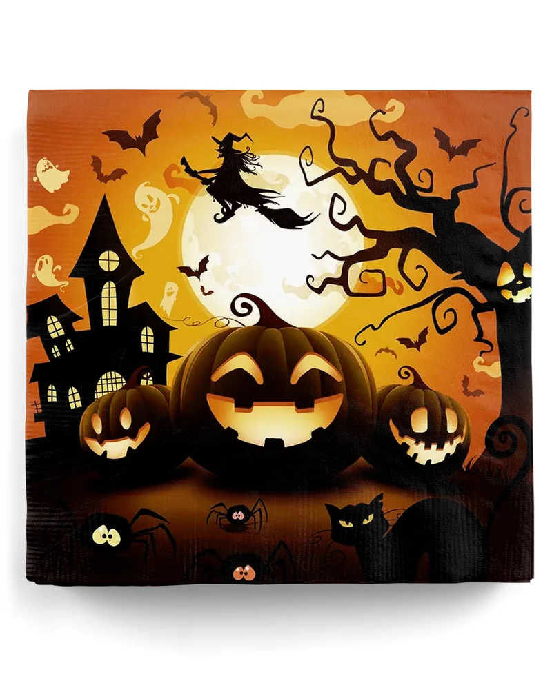 Servietten Happy Halloween Kürbis 12 St.