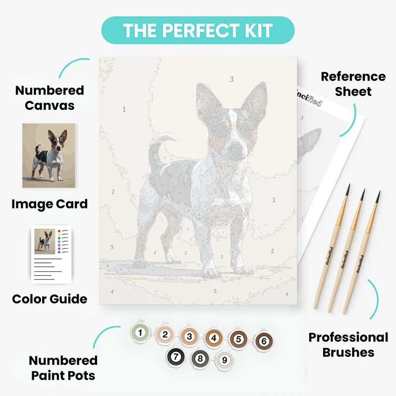 Tricolor Jack Russell Terrier - Paint by Numbers Kit