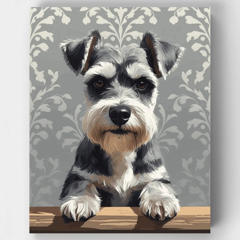 Miniature Schnauzer Portrait - Paint by Numbers Kit