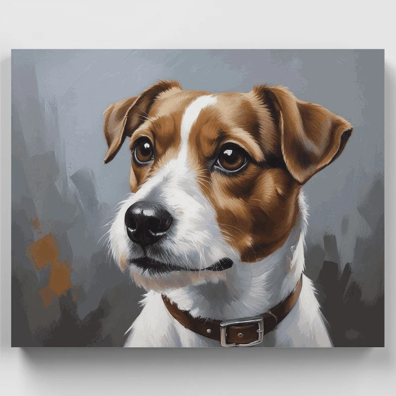 Cheerful Jack Russell Terrier - Paint by Numbers Kit