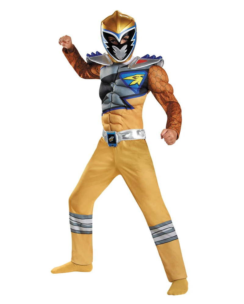 Power Ranger Gold Ranger Dino Charge Muskelkostüm
