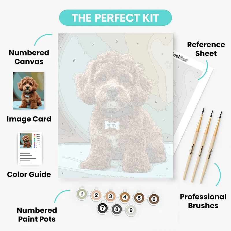 Stitch the Cockapoo - Paint by Numbers Kit