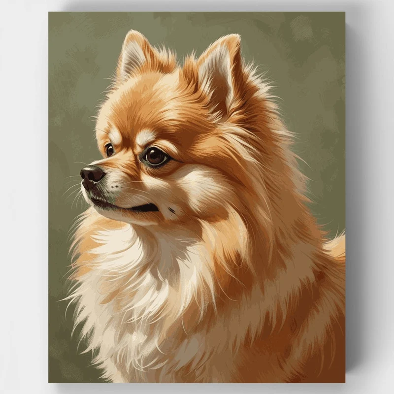 Elegant Pomeranian Portrait - Paint by Numbers Kit