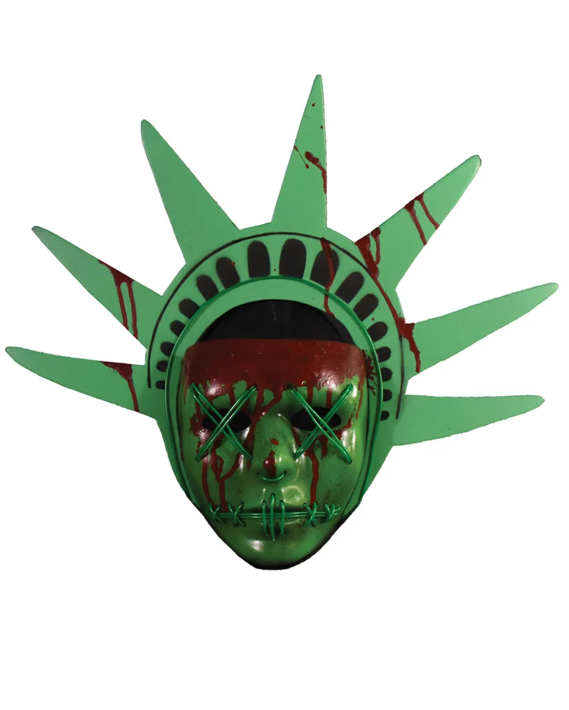 The Purge Lady Liberty Maske mit Lichteffekt