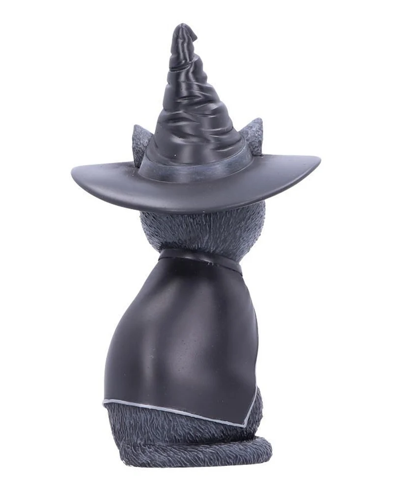 Okkulte Katzenfigur mit Hexenhut
