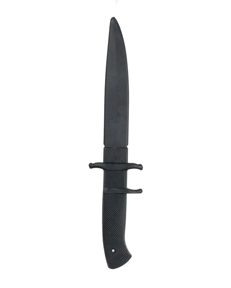 Schwarzes Trainingsmesser aus Latex 20,3 cm