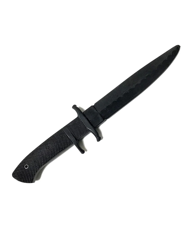 Schwarzes Trainingsmesser aus Latex 20,3 cm