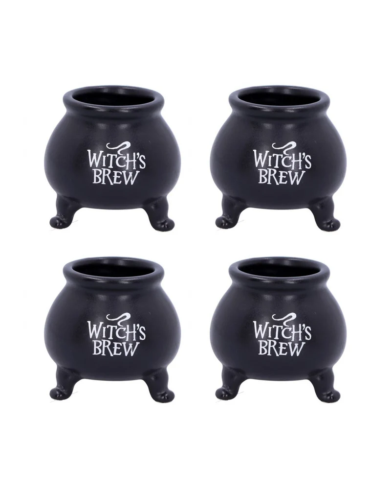 Witch's Brew Kessel Shotglas 4 Stück