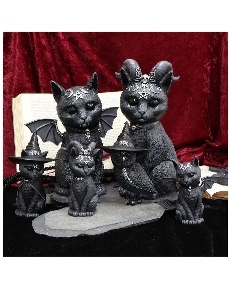 Halloween Eule mit Hexenhut 13,5cm