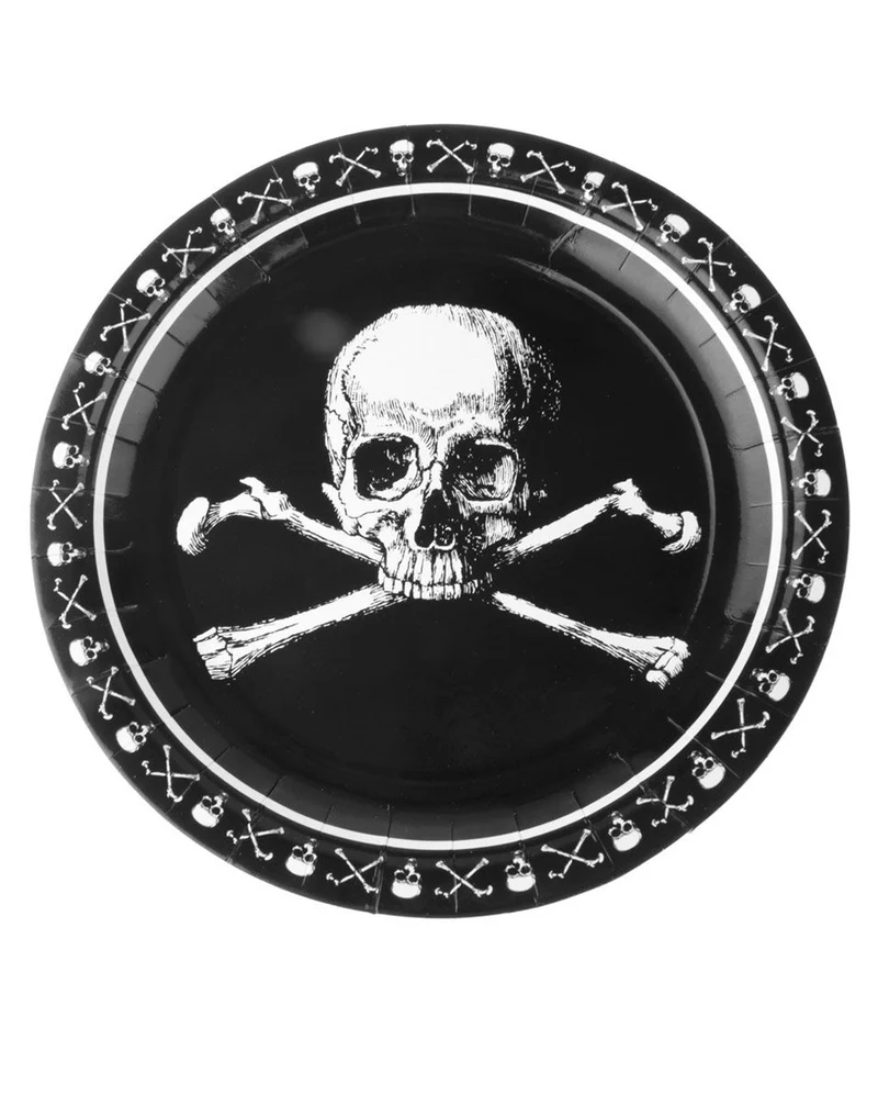 Piraten Totenkopf Pappteller