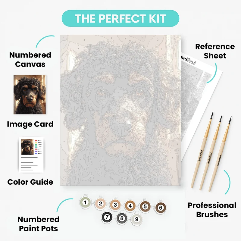 Labradoodle Portrait - Paint by Numbers Kit