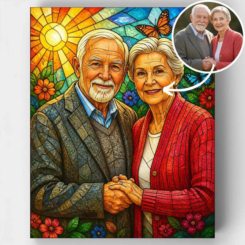 Stained Glass Style - Custom Paint by Numbers Kit