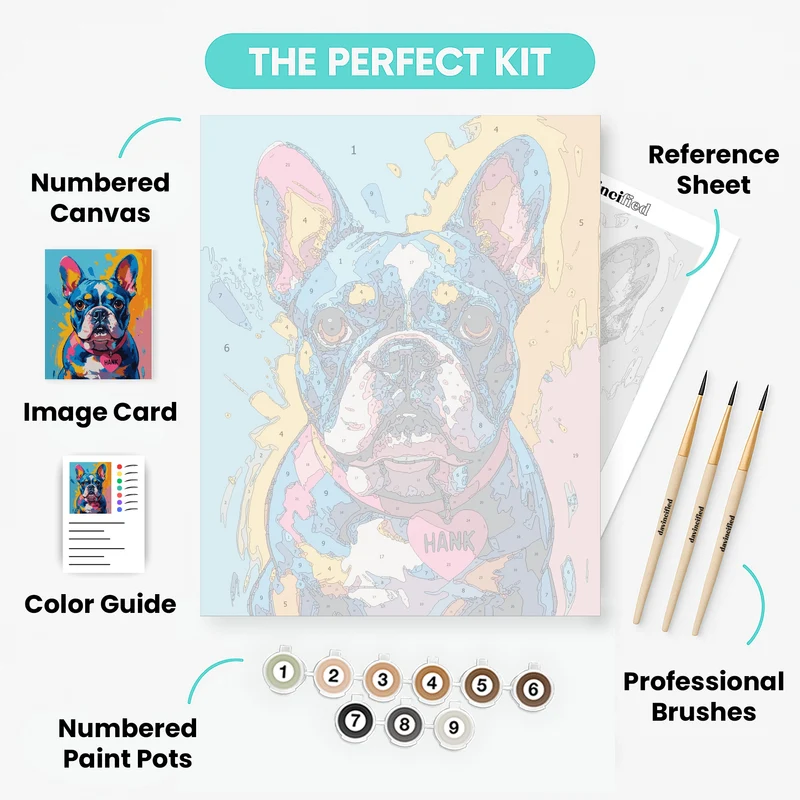 Hank the French Bulldog - Paint by Numbers Kit