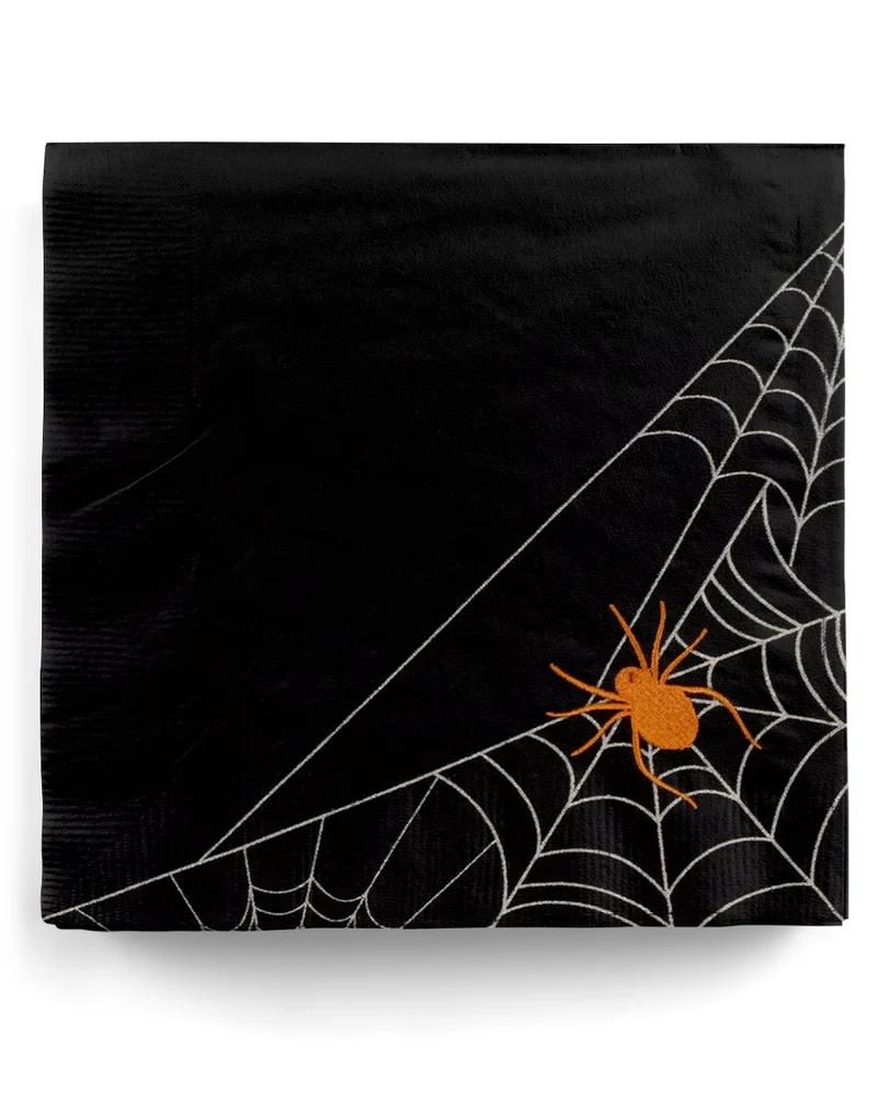 Stoffserviette Spinnenmotiv für Halloween