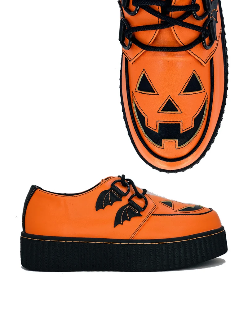 Orangefarbene Trick or Treat Jack O'lantern Creepers Schuhe