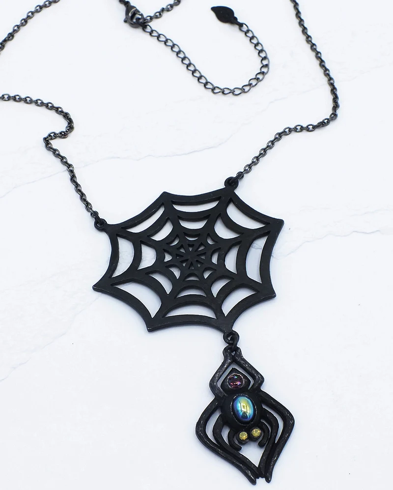 Gothic Kette Spinnennetz mit Spinne