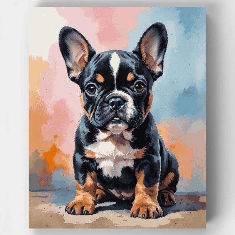 French Bulldog Puppy Portrait - Paint by Numbers Kit