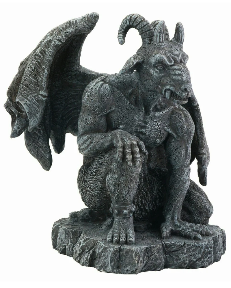 Gargoyle Figur mit Ziegenkopf