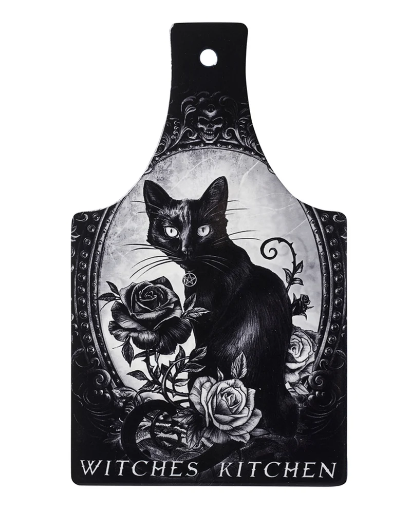 Witches Kitchen & Katze Küchenbrett & Servierplatte
