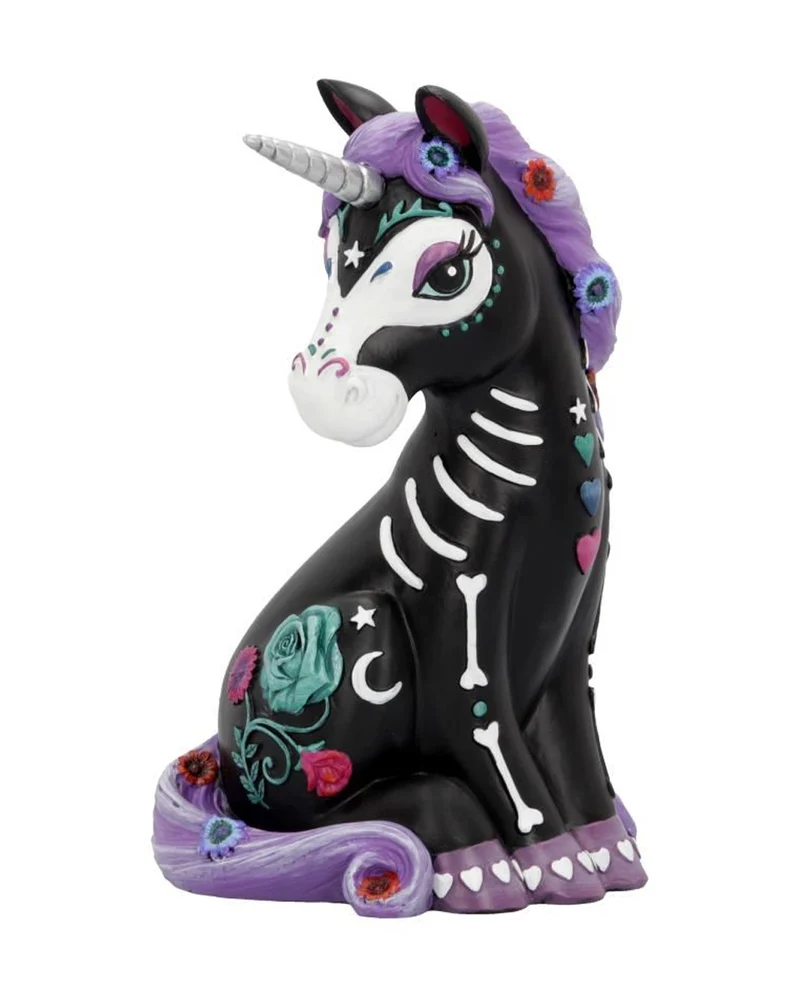 Schwarzes Sugarcorn Einhorn 22cm